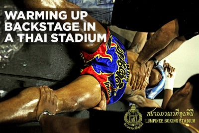 Warming Up Backstage in a Thai Stadium