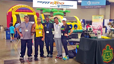 Athlon Rub hosts Warm-up and Recovery Area at The Fit Expo in the Fort Lauderdale Convention Center